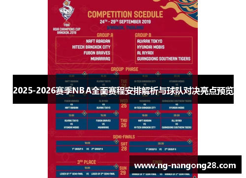2025-2026赛季NBA全面赛程安排解析与球队对决亮点预览